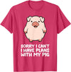 Pig Lover and Pig Farmer Gifts And Tees Pig Owner Pig Farmer Sorry I Can't I Have Plans With My Pig T-Shirt - Red Heather