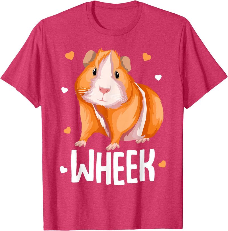 Sweet Baby Guinea Pig Gift For Girls And Women Guinea Pig Wheek Guinea Pig Women Girls T-Shirt - Red Heather