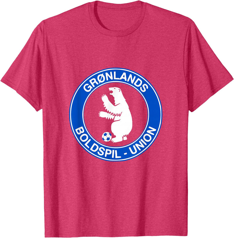 Bosco T. Jones Football Designs Greenland Polar Bear Football (Soccer) Shirt T-Shirt - Red Heather