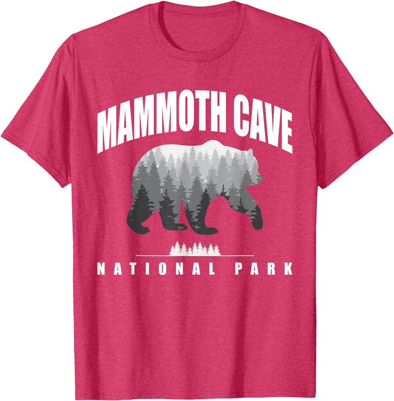 Mammoth Cave National Park USA Parks Mammoth Cave National Park Bear Souvenir US Parks T-Shirt - Red Heather