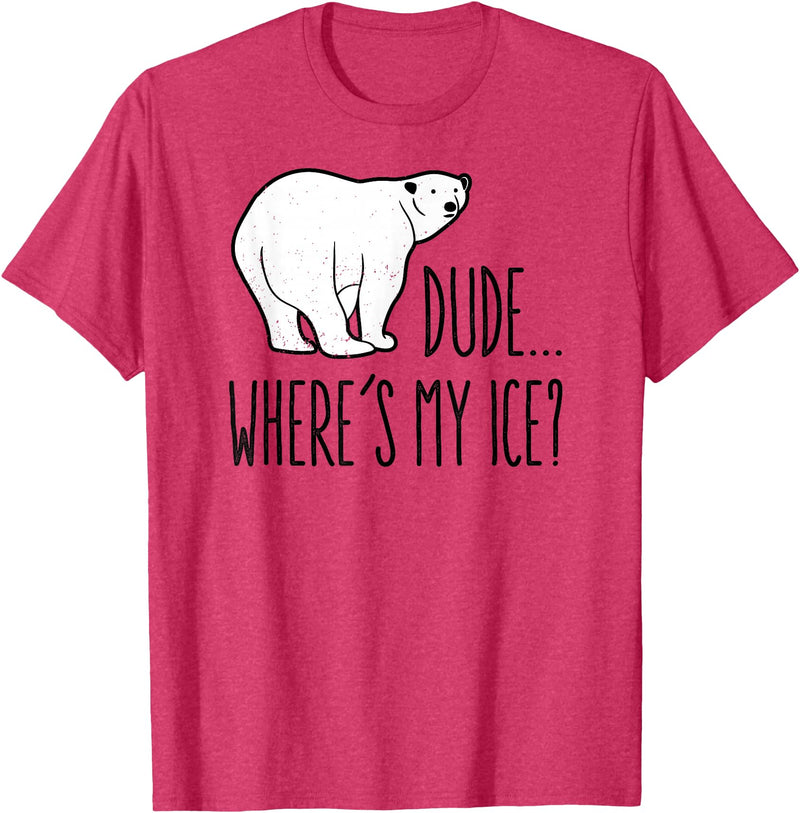 Polar Bears Against Climate Change Climate Change Polar Bear Environmentalist Gift T-Shirt - Red Heather