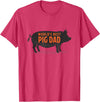 Pig Parent Shirts and Gifts World's Best Pig Dad - Funny Pet Pig Saying T-Shirt - Red Heather