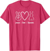 Peace Love Bunnies, Funny, Jokes, Sarcastic Sayings T-Shirt in Red Heather