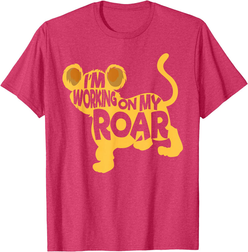 Lion Whisperer Wildlife Animal SteMi Apparel I'm Working On My Roar Lion Whisperer Safari Wildlife Animal T-Shirt - Red Heather