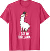 Funny Llamas Gifts LLama Graduation I Got My Dipllama Cute Llama T-Shirt - Red Heather