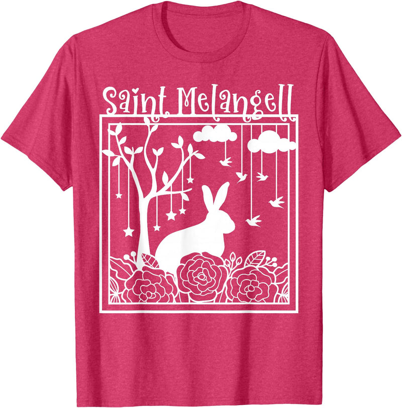 St Melangell Hares Rabbit Owner Catholic T-Shirt in Red Heather