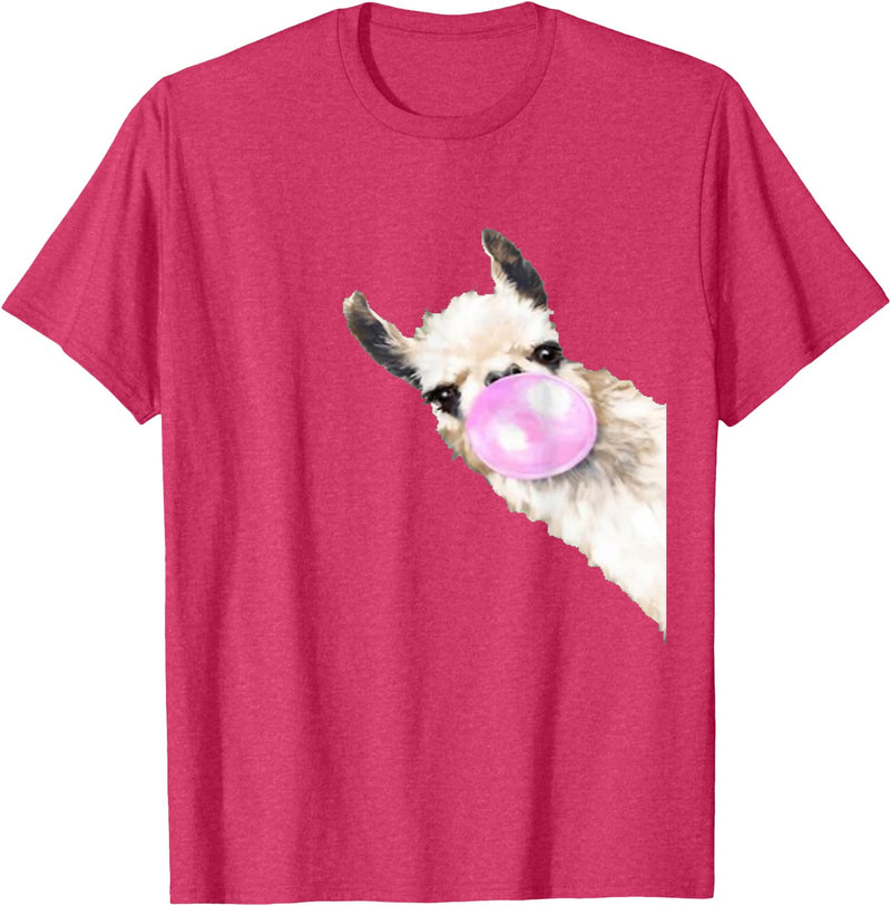 Funny Llama shirt animals costume girls mens Vintage Llama Women Shirt Llama Lovers for kids and girls T-Shirt - Red Heather