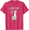 Cute Cartoon Llama Mama Gifts T Shirts & Hoodies Funny Mens Womens Kids Llama Game Don't Look At The Llama T-Shirt - Red Heather