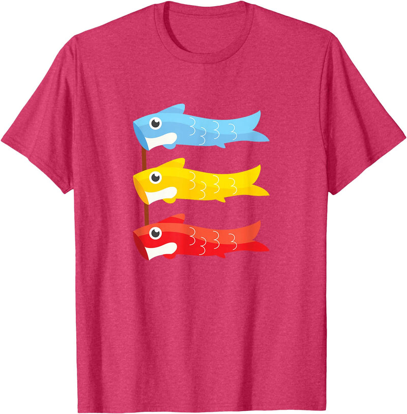 Children's Day Japan Gifts Children's Day Japan Carp Fish Japanese Boys Day Koinobori T-Shirt - Red Heather