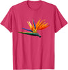 DDD Flowers Bird of Paradise Flower T-Shirt - Red Heather