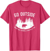 Explore Tees Go Outside Worst Case Scenario A Bear Kills You Explorer Tee T-Shirt - Red Heather