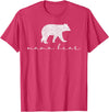 Mama Bear Shirt Cute White T-Shirt - Red Heather
