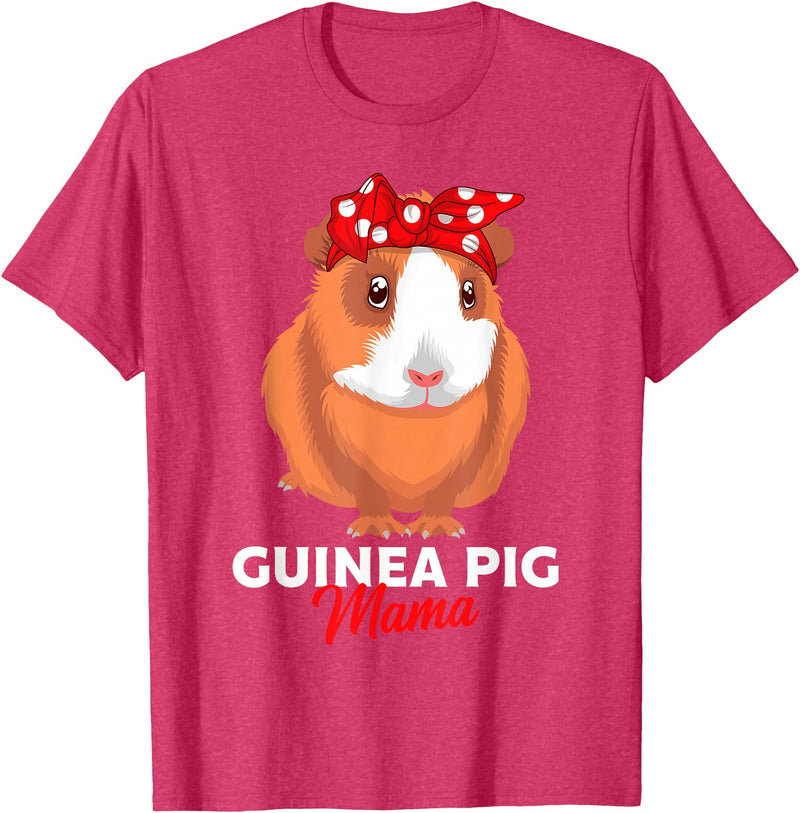Sweet Baby Guinea Pig Gift For Girls And Women Guinea Pig Mama Guinea Pigs Funny Girls T-Shirt - Red Heather