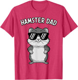 Funny Hamster Design for Men Dad Boys Animal Hamster Lover T-Shirt - Red Heather