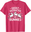 Bunny Design for Men Women Kids Rabbit Hare Bunny Lover T-Shirt in Red Heather