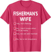 Fashion Tribe Fishing Apparel Fishermans Wife He's Not Imaginary Funny Retro Unique Gift T-Shirt - Red Heather