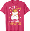 This Girl Loves Her Hamster Hammy Girls Hamster Lover T-Shirt - Red Heather