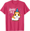 Guinea Pig Birthday by Joy Haus Guinea Pig Birthday Party Wheek Kids 5 Year Old 5th Outfit T-Shirt - Red Heather