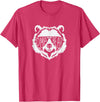 oma Bear Family Apparel Grandma Bear Face with Sunglasses T-Shirt - Red Heather