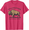 Yellowstone National Park Bison Clothing Co Yellowstone National Park Wyoming Buffalo Bison T-Shirt - Red Heather
