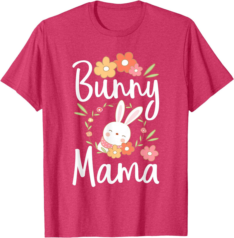 Bunny Mama - Rabbit Lover Zookeeper Farmer Veterinarian T-Shirt in Red Heather
