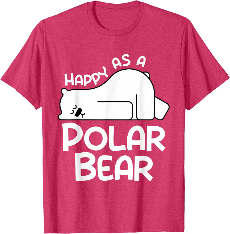 Polar Bear Design Polar Bear Stuff | Happy As a Polar Bear T-Shirt - Red Heather