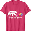 Cute Pansexual and Bisexual Mama Gift Tee Cute Pansexual Mama Bear T-Shirt - Red Heather