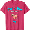 Boys Pig Shirts & Gifts for Kids Pig Shirt for Boys | Children's Pig T-Shirt - Red Heather