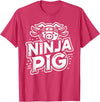 PIG Designs By ShirtZilla Ninja PIG T-Shirt PIG Ninja T-Shirt - Red Heather