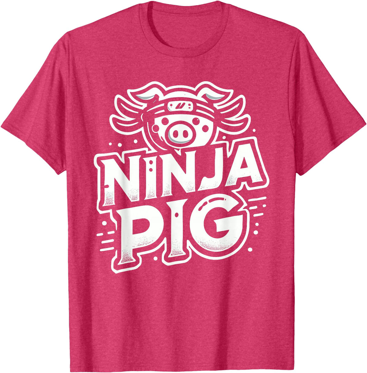 PIG Designs By ShirtZilla Ninja PIG T-Shirt PIG Ninja T-Shirt - Red Heather