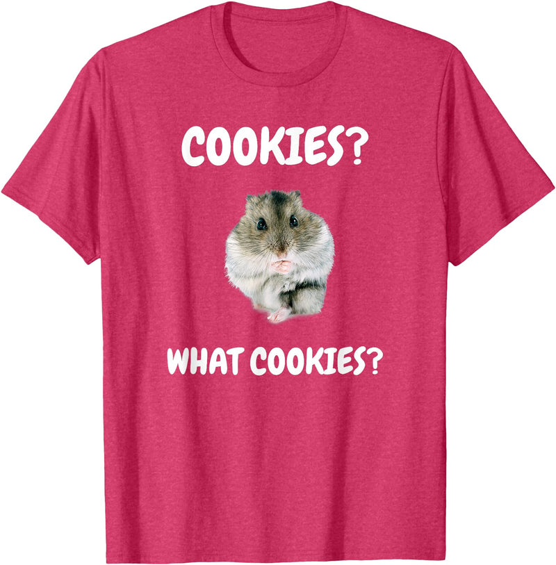 What Cookies Dwarf Hamster Funny Meme T-Shirt - Red Heather
