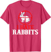 Funny I Hate Rabbits - Men Women Rabbit Hunter Hunting Gifts T-Shirt in Red Heather