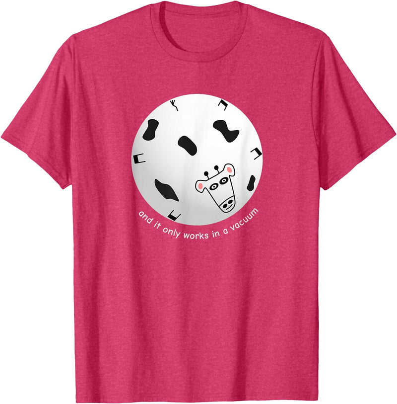 Math & Mirth Designs Spherical Cow Funny Physics T-Shirt T-Shirt - Red Heather