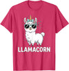 Funny Llamacorn Lover Llama Design Llamacorn Funny Llama Unicorn For Girls Kids Lover Llamacorn T-Shirt - Red Heather