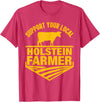 Farm & Holstein Cow for Men and Cattle Clothing Support Your Local Holstein Farmer - Holstein Cow Rancher T-Shirt - Red