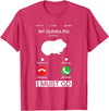 Pet Is Calling I Must Go Tees My Guinea Pig is Calling and I Must Go Phone Screen Pun Tee T-Shirt - Red Heather