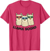 Llama Gifts For Llama Lovers Llama Squad Team Llama Matching Sunglasses LLamas T-Shirt - Red Heather
