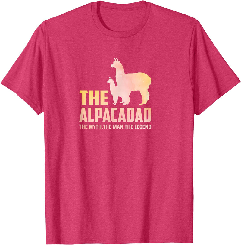 Daddy Llama Shirt Co. The Alpaca Dad Funny Llama Alpaca Lover Papa Fathers T-Shirt - Red Heather