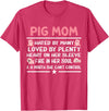 Funny Pig Farm Piggy Farmer Farming Gifts DAIMMER Pig Mom Hated By Many Loved By Plenty Heart On Her Sleeve T-Shirt - Red Heather