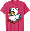 Ice Bear Duckling White Bear Polar Bear Duck T-Shirt - Red Heather