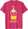 atelier mushroom HONEY Sweet Honey Bear Honey Bottle & Yellow Heart Graphic T-Shirt - Red Heather