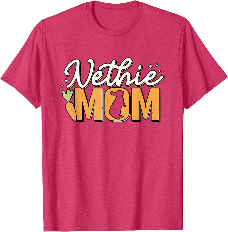 Netherlands Dwarf Rabbit Nethie Mom Bunny Mama Rabbit Dad T-Shirt in Red Heather