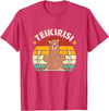 Teikirisi Take It Easy Funny Spanish Llama Latina Yoga T-Shirt - Red Heather