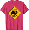 Australia Retro Koala Co. Koala Bear Warning Sign - Drop Bears Funny Koalas Australia T-Shirt - Red Heather