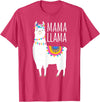 Mama Llama Lover Gifts by Memme Mama Llama Shirt for Women T-Shirt - Red Heather