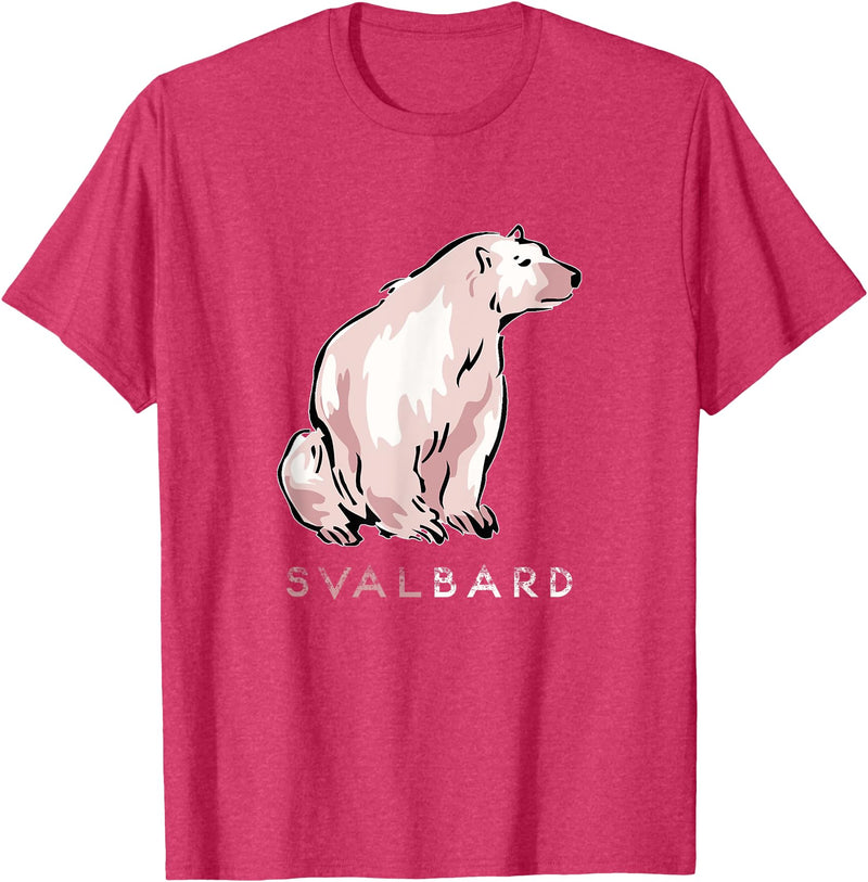 Camelot71 Svalbard The Polar Bear Arctic Circle Norway T-Shirt - Red Heather