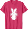 Cute and Silly Frazzled Easter Rabbit Bunny T-Shirt in Red Heather