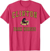 Official High School Fan Gear Clinton High School Dark Horses T-Shirt - Red Heather