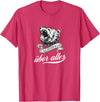 Not Quite Right California Über Alles with Roaring Grizzly Bear T-Shirt - Red Heather