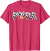 ETHRLO cow im one birthday decorations Shirts Papa Cow Print Cowboy Animal Pattern Farmer Cow Father Papa T-Shirt - Red